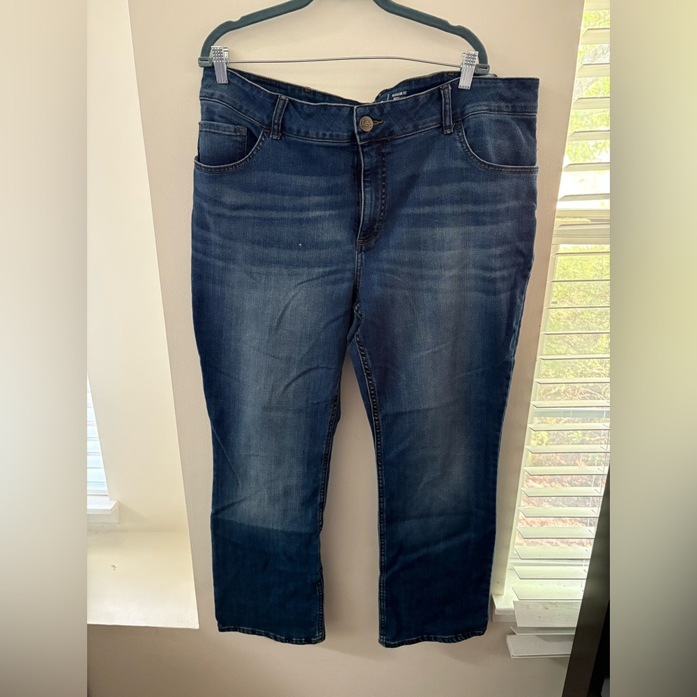 Lee Womens Dark Blue Straight Jeans